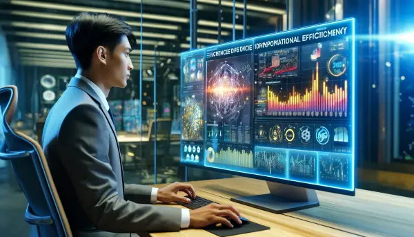 1. Grafik dan diagram yang menunjukkan peningkatan efisiensi operasional berkat penerapan AI