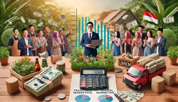 2. Perbandingan pengeluaran pemasaran tradisional versus digital