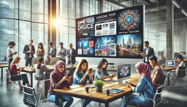3. Suasana media promosi digital dengan orang-orang yang terlibat