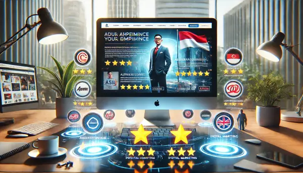 4. Tampilan situs web dengan testimonial klien yang positif