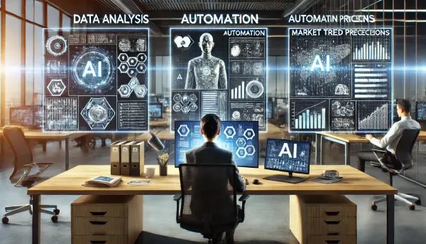 4. Tiga langkah penting dalam strategi AI, analisis data, automasi, dan prediksi tren pasar