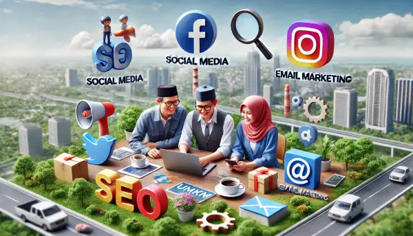 4. Tiga strategi digital marketing dengan fokus pada UMKM yang sedang bekerja