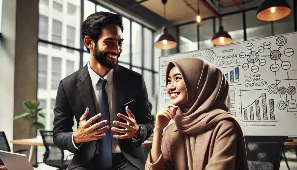 5. Dua profesional Indonesia yang terlibat dalam diskusi dinamis