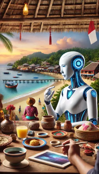 1. Interaksi antara teknologi AI dan elemen pariwisata