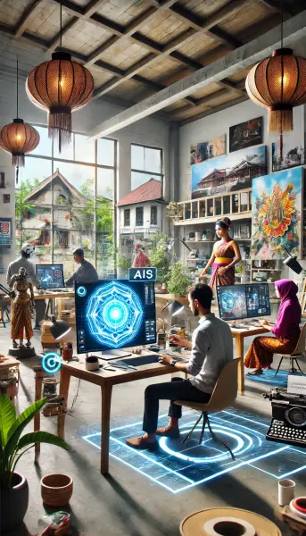 3. Bekerja menggunakan alat-alat modern dan perangkat AI