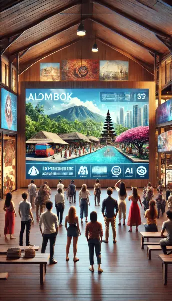5. Elemen digital seperti billboard interaktif berbasis AI