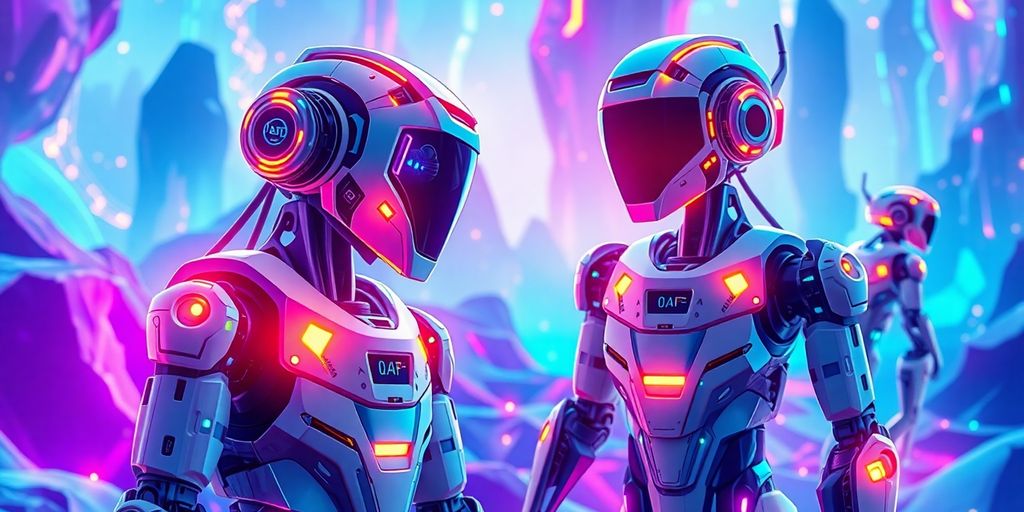Gambar futuristic tentang kecerdasan buatan an robot