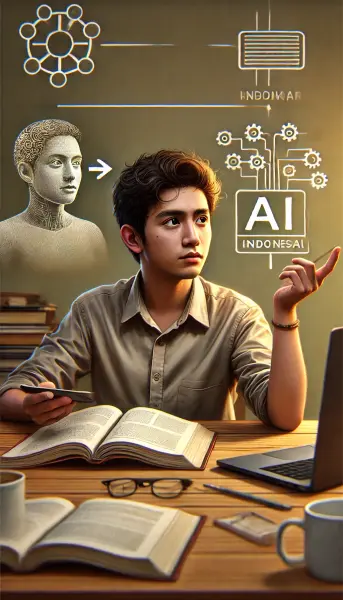 3. Seorang siswa yang tidak memiliki latar belakang teknis belajar tentang AI