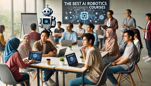 4. Sekelompok orang dewasa dalam sesi diskusi tentang kursus robotika AI terbaik