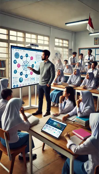 4. Suasana kelas dinamis menggunakan media pembelajaran interaktif