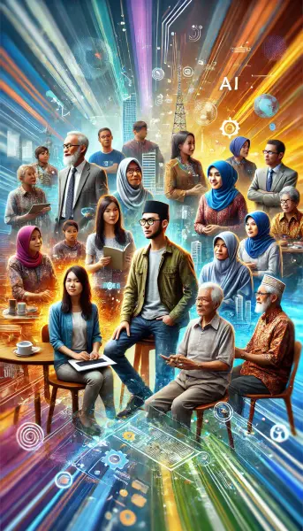 6. Komunitas belajar online sedang berdiskusi tentang AI