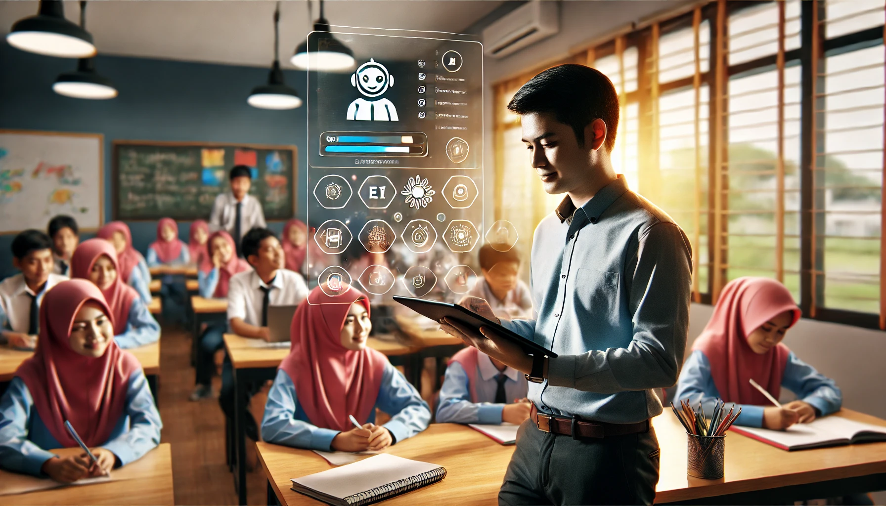 Transformasi evaluasi pendidikan dengan seorang guru asal Indonesia di kelas modern