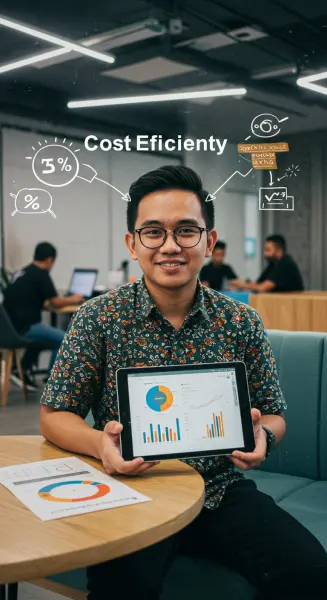 2. Efisiensi biaya dibandingkan membangun infrastruktur lokal