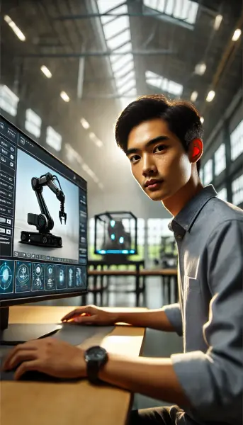 2. Digital Twin menciptakan lingkungan simulasi yang akurat untuk berlatih secara aman.