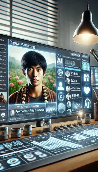 3. Pemasaran Digital dengan AI dan Media Sosial untuk Program Ekonomi Kreatif Desa