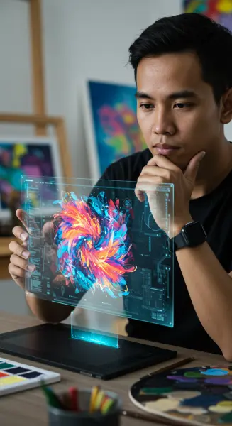 1. AI Generatif memungkinkan pembuatan karya seni unik yang sebelumnya sulit