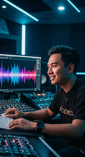 2. Dalam hiburan, AI Generatif mempercepat produksi konten seperti musik, video, dan game
