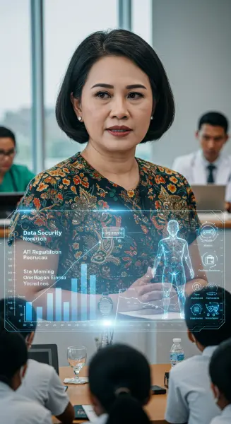 5. Implementasi AI dalam layanan kesehatan membutuhkan regulasi dan keamanan data yang ketat