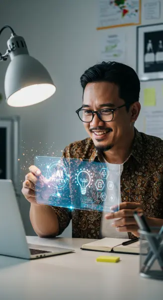 5. Teknologi ini membantu manusia menyelesaikan masalah kreatif dengan cara baru yang efisien