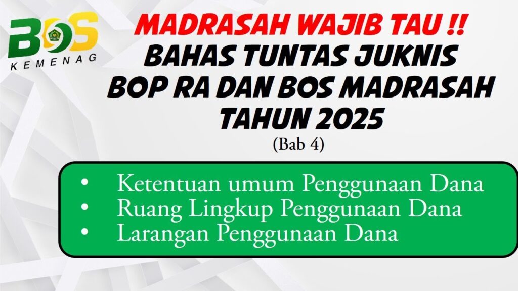 Juknis Dana BOS di Madrasah