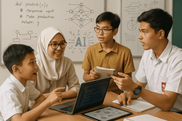Siswa belajar dengan metode problem-based learning