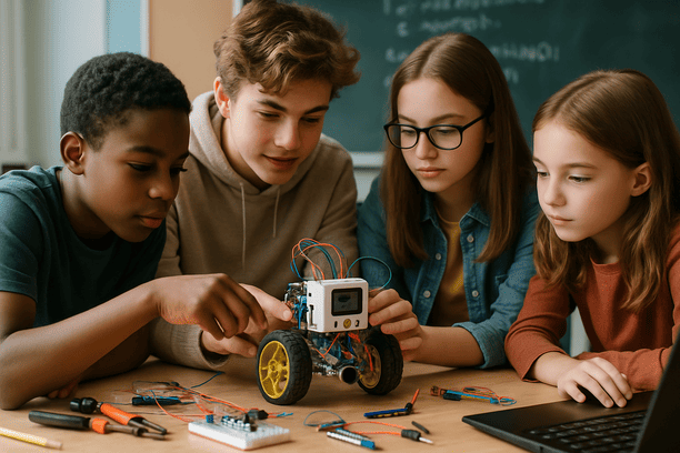 Siswa belajar dengan metode project-based learning
