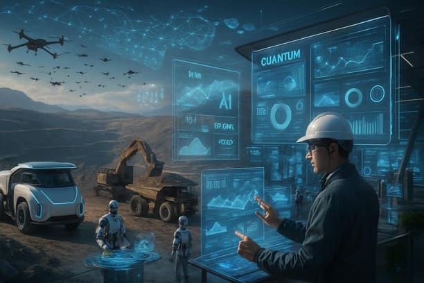 Truk pengangkut otonom AI di tambang