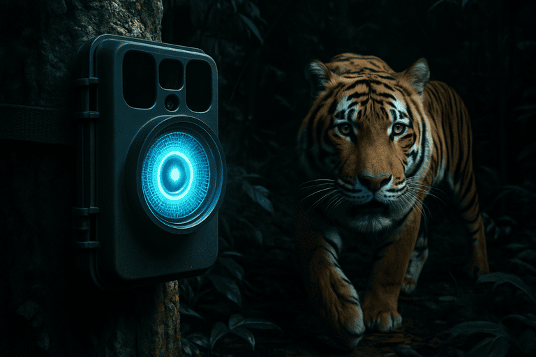 Kamera jebak AI di hutan menangkap gambar harimau