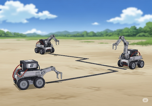 03. Proyek seperti robot pengikut garis, robot penghindar rintangan, atau lengan robot sederhana