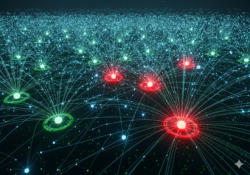 Gambar 2. Jaringan data yang kompleks dengan node-node yang saling terhubung
