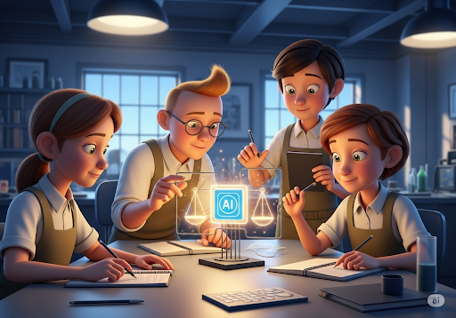 Gambar 5. Siswa sekolah menengah secara kolaboratif membangun sistem AI yang etis