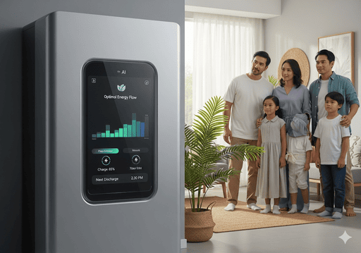 04. Unit penyimpanan baterai modern yang ramping untuk rumah tinggal