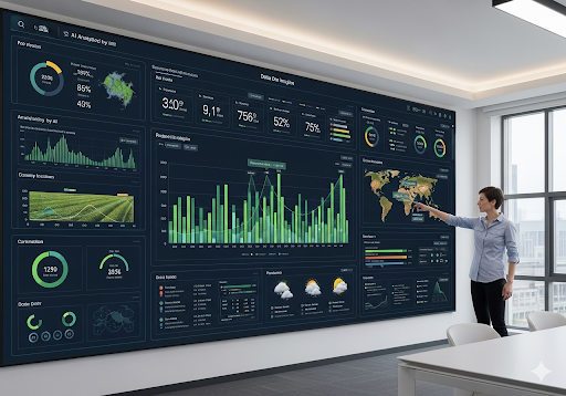 Gambar 3. Dasbor visualisasi data pertanian dengan AI
